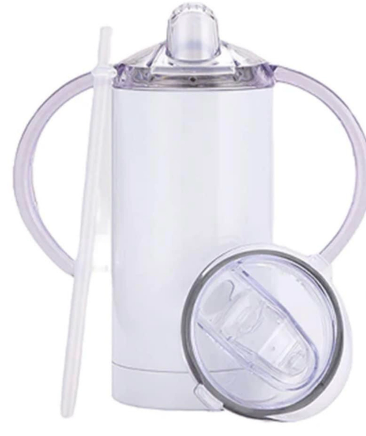 Sublimation 12oz Sippy Cups With 2 Lids