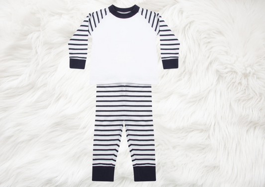 Larkwood Striped Pyjamas - Navy