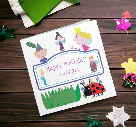 Character Birthday Cards - Ben/Holly Inspired