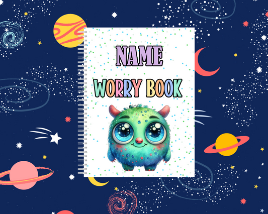 A5 personalised worry Monster Notebook